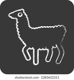 Icon Llama. related to Domestic Animals symbol. simple design editable. simple illustration