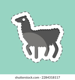 Icon Llama. related to Domestic Animals symbol. simple design editable. simple illustration