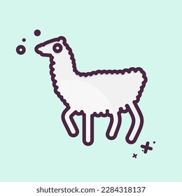 Icon Llama. related to Domestic Animals symbol. simple design editable. simple illustration