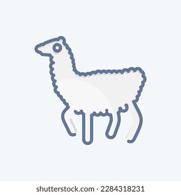 Icon Llama. related to Domestic Animals symbol. simple design editable. simple illustration