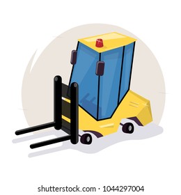 Icon loader. Equipment for the warehouse. Funny animation style.