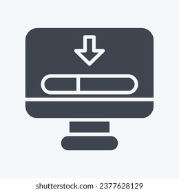 Icon Loading. related to Communication symbol. glyph style. simple design editable. simple illustration