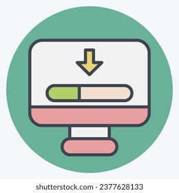 Icon Loading. related to Communication symbol. color mate style. simple design editable. simple illustration