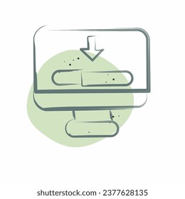 Icon Loading. related to Communication symbol. Color Spot Style. simple design editable. simple illustration