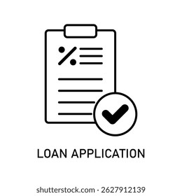 Icon a loan application, isolated against a clean background.