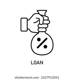 Icon a loan, isolated against a clean background.