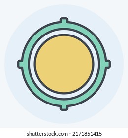Icon Location Access. suitable for Mobile Apps symbol. color mate style. simple design editable. design template vector. simple symbol illustration