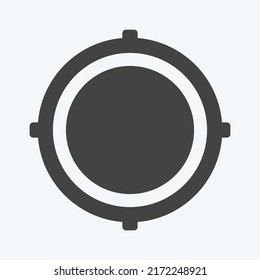 Icon Location Access. suitable for Mobile Apps symbol. glyph style. simple design editable. design template vector. simple symbol illustration