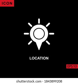 Icon Location. Filled, Glyph or flat vector icon symbol sign collection for mobile concept and web apps design.