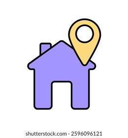 Icon a location, isolated against a clean background.