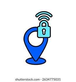 Icono de una ubicación, aislado contra un fondo limpio.