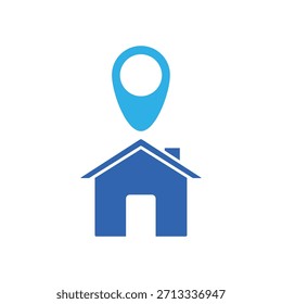 Icono de una ubicación, aislado contra un fondo limpio.