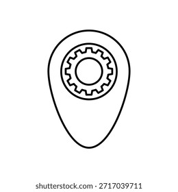 Icono de una Locación, aislado contra un fondo limpio.