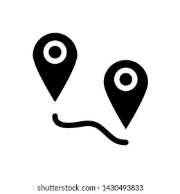 Icon location , line art vector illustration , concept to your business . template maps 