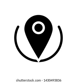 Icon location , line art vector illustration , concept to your business . template maps 