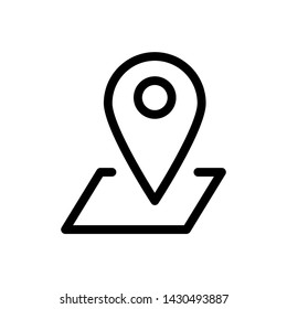 Icon location , line art vector illustration , concept to your business . template maps 