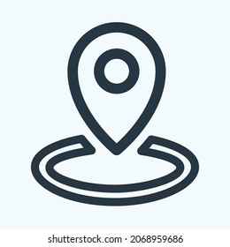 Icon Location - Line Style - Simple illustration, Editable stroke, Design template vector, Good for prints, posters, advertisements, announcements, info graphics, etc.
