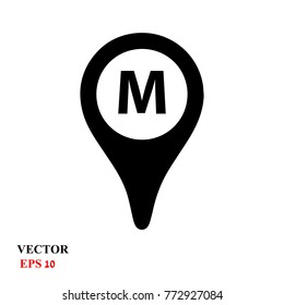 the icon of location metro