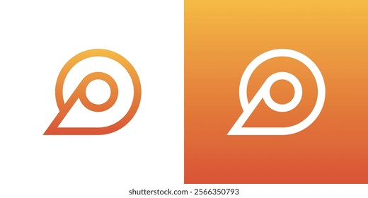 Icon Location pin initial letter P vector logo design. Icon, simple, vector logo, illustration.