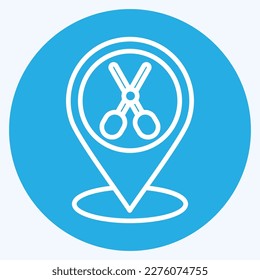 Icon Location Pink. related to Barbershop symbol. Beauty Saloon. simple illustration
