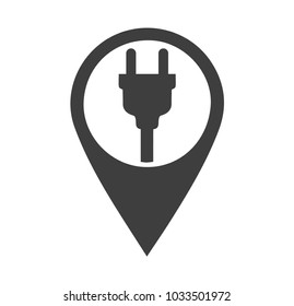 Icon location. Refueling with electricity. A new type of energy