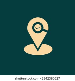 icon location search vector image