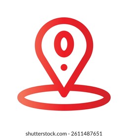 icon location with style gradient