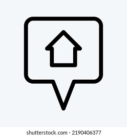 Icon Location. suitable for building symbol. line style. simple design editable. design template vector. simple illustration