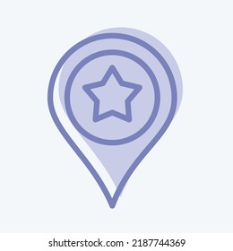 Ubicación del icono. adecuado para el símbolo educativo. estilo de dos tonos. diseño simple editable. vector de plantilla de diseño. ilustración simple
