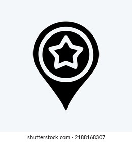 Icon Location. suitable for education symbol. glyph style. simple design editable. design template vector. simple illustration