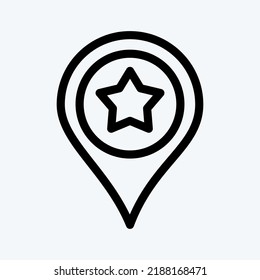 Icon Location. suitable for education symbol. line style. simple design editable. design template vector. simple illustration