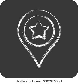 Icon Location. suitable for education symbol. chalk Style. simple design editable. design template vector