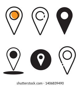 Icon location vector illustration bundle