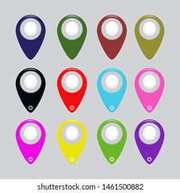 icon location vector multicolored circle