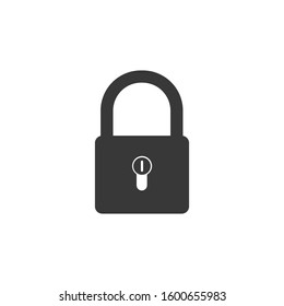 Icon Lock Black and White Vector Graphic Design Style 2
