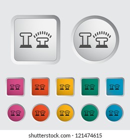 Icon lock car doors. Vector illustration