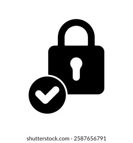 Icon a lock, isolated against a clean background.