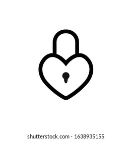 icon of lock on a white background