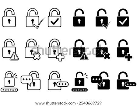 Icon Lock Opened Padlock Unlocked Protection