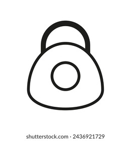 Symbolsperre gesichert. Privatsphäre, Schutzzeichen. Sicherheit, Verschlüsselungsfunktion. Vektorgrafik. EPS 10.