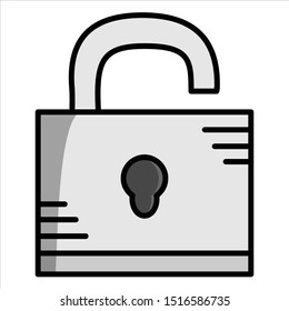 icon lock or unlock simple