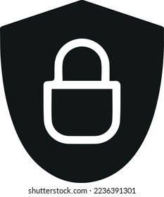 icon of lock. Vector outline sign for UI, web and app. Concept design of lock icon. Isolated on a white background.