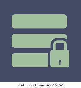 Icon of Locked Data Storage`. Eps-10.
