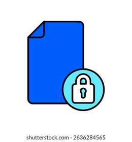 Icon a locked file, isolated against a clean background.