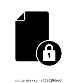 Icon a locked file, isolated against a clean background.