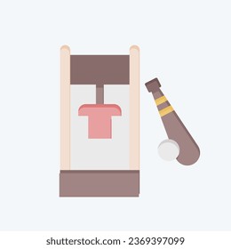 Icon Locker. related to Baseball symbol. flat style. simple design editable. simple illustration