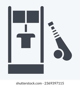 Icon Locker. related to Baseball symbol. glyph style. simple design editable. simple illustration