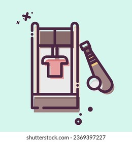 Icon Locker. related to Baseball symbol. MBE style. simple design editable. simple illustration
