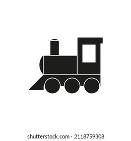 The icon of the locomotive. Simple vector illustration on a white background.