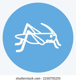 Icon Locust Infestation. suitable for disasters symbol. blue eyes style. simple design editable. design template vector. simple symbol illustration